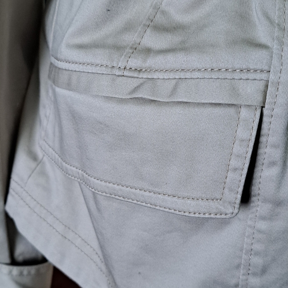 White House Black Market Biscotti Utility Jacket with Belted Waist - Picture 6 of 7